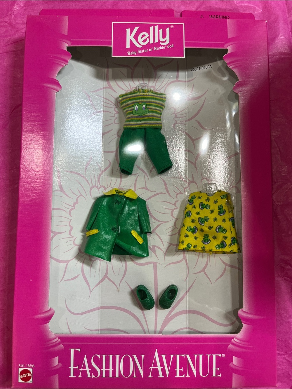1998 Mattel Barbie Kelly "Fashion Avenue" Frog Outfits Set - NRFB